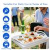 Plastic Serving Tray Rectangular Raised Rim Handles Non Slip Plastic Double Handles Non Slip Food Tray Restaurant Use