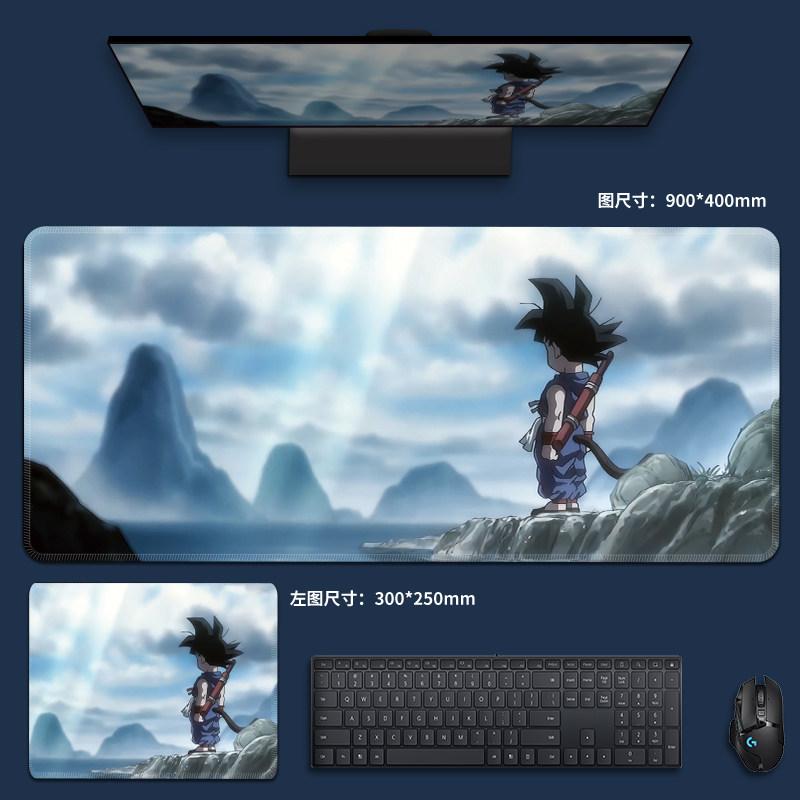 Animation Non-slip Pad Game E-sports Special Table Mat Oversized Dragon Ball Computer Keyboard Pad Son Goku Leather Mouse Pad
