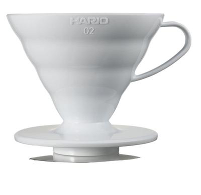 HARIO V60 Прозрачная капельница 02 Белая для чашек Кофейная ручная капельница Сделано в Японии 1~4 VDR-02-W