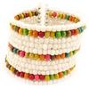 [L5069] - Multicolored White 'Kathmandu' Designer Bracelet