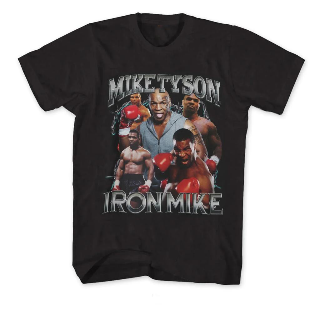 Iron Mike Арт Бокс Майк Тайсон Футболка 100% Хлопок Круглый Вырез Короткий Рукав Летняя Повседневная Мужская Футболка Streetwear