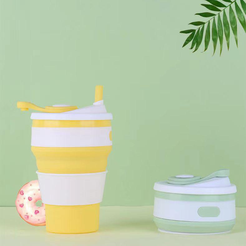 Портативная силиконовая складная чашка для путешествий на открытом воздухе, кофейная чашка, телескопическая чашка с защитой от падения, высокотемпературная чашка для воды