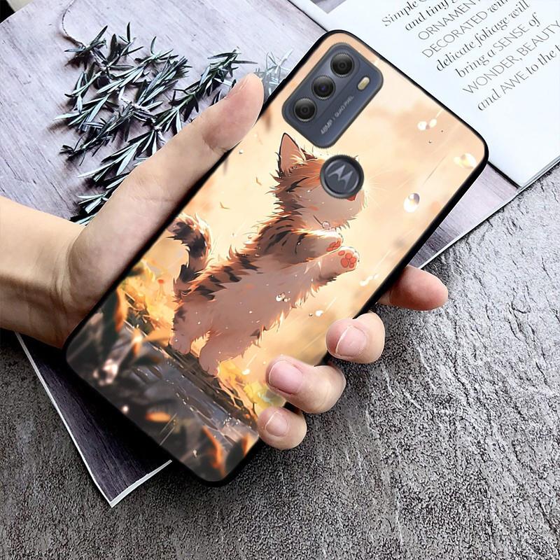 Чехол для телефона с милым котом для Moto G84 G22 G32 G42 G52 G62 G53 G72 G60 G60S G100 G10 G20 G30 G13 G50 G 5G G Pure