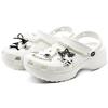 Crocs Classic Platform Clog Starburst EVA for Love Full of Love Fresh Simple and Versatile Pedal Hole Shoes Unisex White