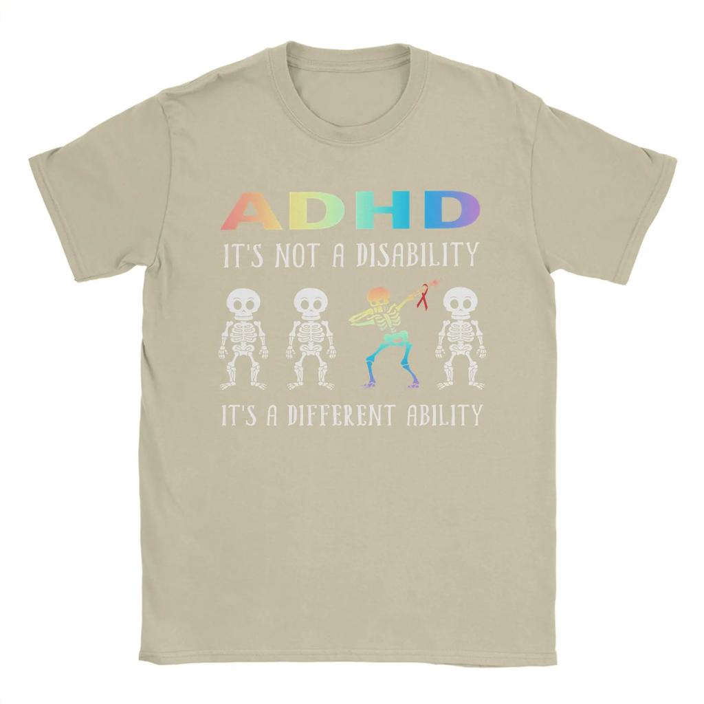 Футболка ADHD Iti S Not Disability Летняя Мода Футболки Унисекс Хлопок Круглый Вырез Оверсайз Футболки С Коротким Рукавом Уличный Стиль Футболка