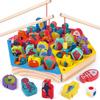 3 In 1 Magnetic Fishing Game Wooden Toddler Toys Preschool ABC Alphabet Cognition Fish Board Games Math Toys for 3 4 5Year Old Girl Boy Kids Gifts