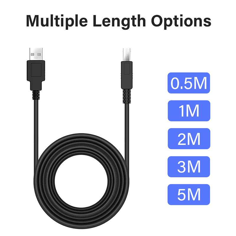 High Speed USB Cable For Canon Brother Hp Epson Samsung Lenovo 3D Label Printer Scanner Electronic Piano Organ Type A To B 3m 5m