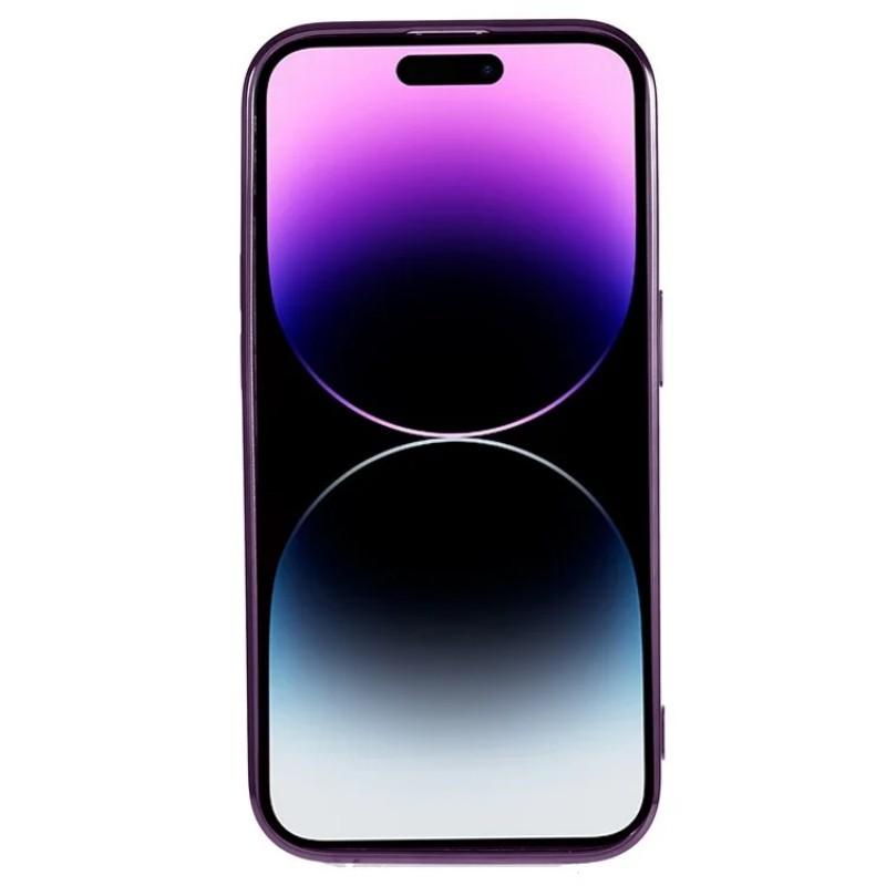 For iPhone 13 Pro 6.1 Inch Magnetic Case WANLONFENG Electroplated TPU Cover with Lens Film+2Pcs Tempered Glass