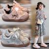 Girls Sports Shoes Bow Fashion Board Shoes 2025 Spring and Autumn New Girls Casual Forrest Gump Shoes Children's Moral Training Shoes