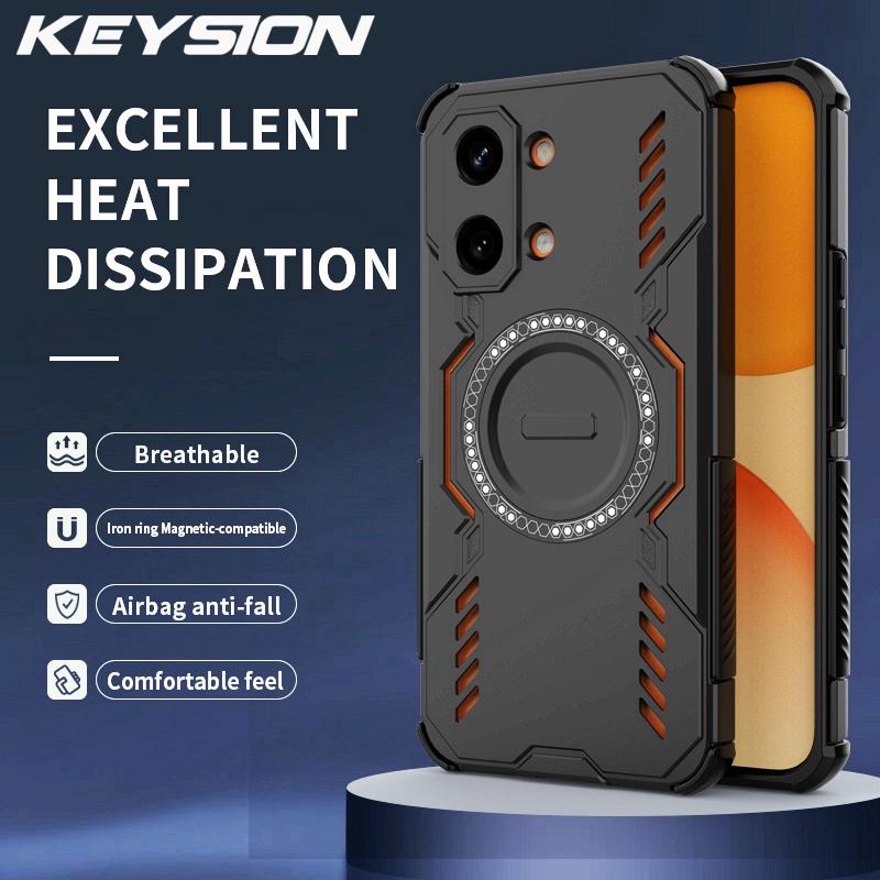 KEYSION Полый корпус с рассеиванием тепла для Xiaomi POCO X8 Pro Max TPU+PC Магнитное охлаждение Ударопрочный чехол для телефона для POCO X8 Pro
