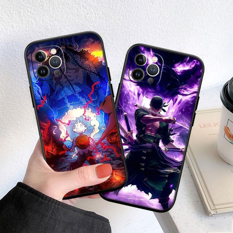 One Piece Cool Soft Shell Phone Case for iPhone 16 15 14 13 12 Pro Max Plus Mini