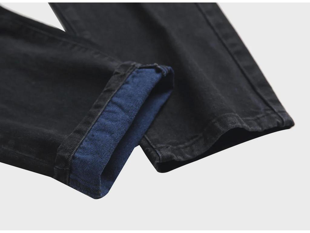 Мужские рваные джинсы Cross-Border Slim Fit из денима