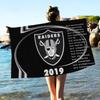 Oaklands R-Raiders Логотип Печать Микрофибра Пляжное полотенце Впитывающее Быстросохнущее Мягкое Йога Плавание Курорт Альпинизм Полотенце