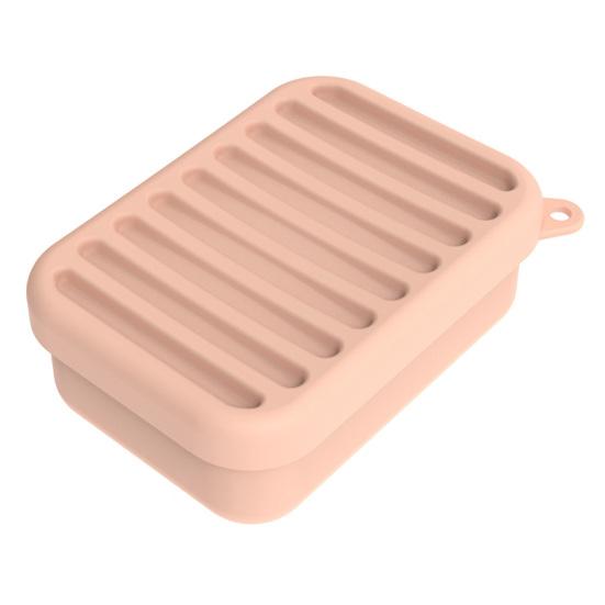 Leak-Proof Silicone Travel Soap Case with Drainage Lid Compact Design Portable Bar Soap Container Soap Holder