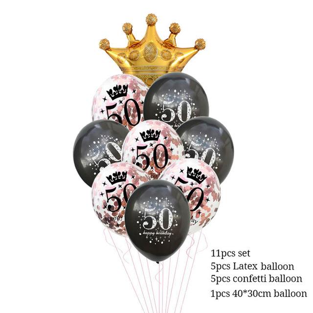 С днем рождения 30 40 50 60 годовщина украшения дня рождения для взрослых латексные шары цифры гелиевые шары 30-й день рождения Anniversaire