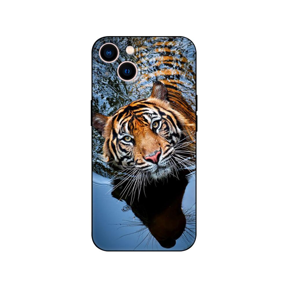 Черный чехол из ТПУ для Samsung Galaxy S22 S20 S21 FE PLUS ultra + S10 E lite, задняя крышка, волк, тигр, лев, кошка, собака