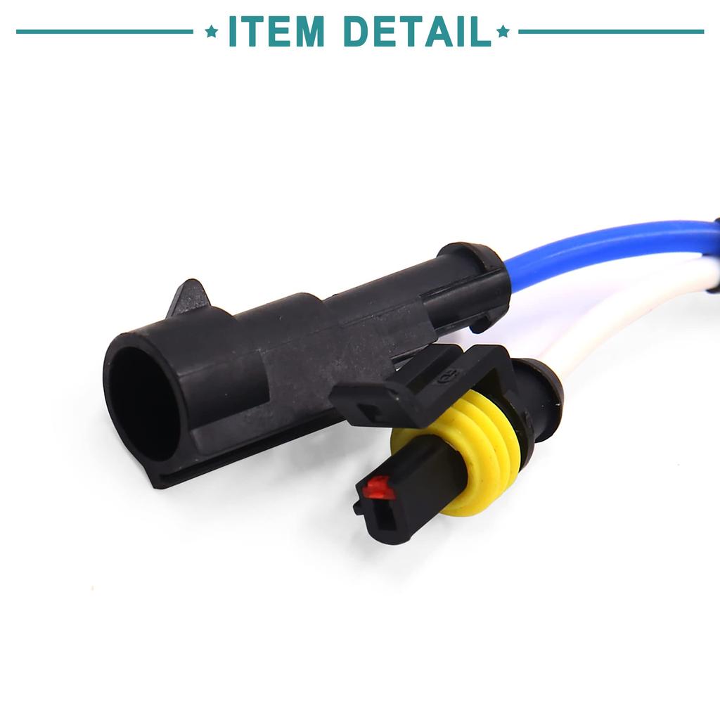 ACROPIX Car HID Xenon Extension High Voltage Wire Cable Wire Harness Length 35cm Black 2pcs