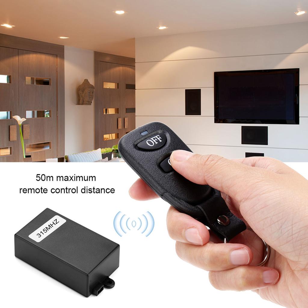 AC 220V 1CH Wireless Remote Control Relay Receiver Module with 2 Transmitters 433MHZ