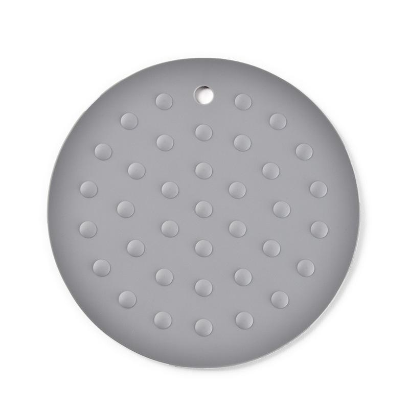 Silicone Heat-Resistant Pot Mat - Round Anti-scald Placemat Coaster for Kitchen