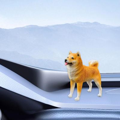 Фигурка собаки Украшение приборной панели автомобиля Коллекция Статуэтка сиба-ину Настольное украшение для полки Дом