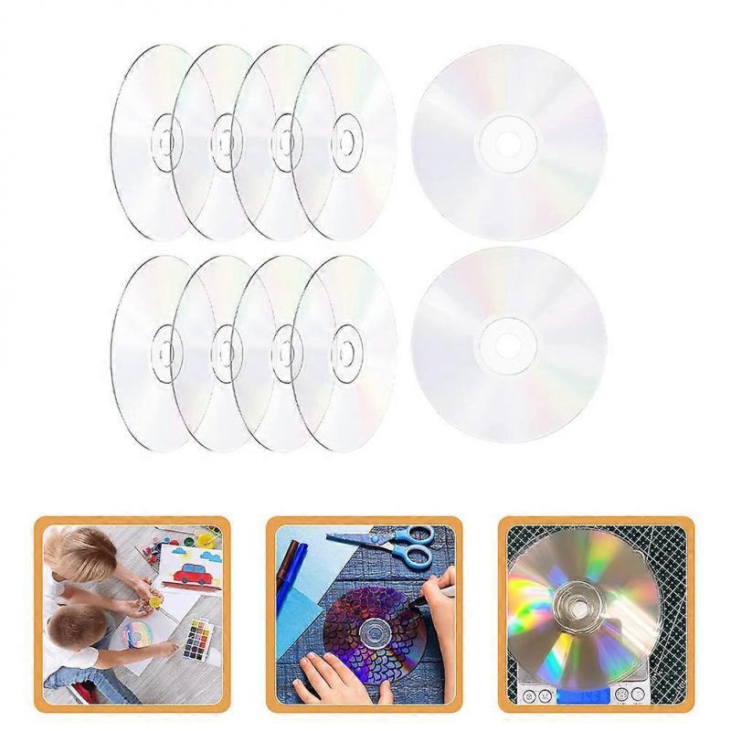 20Pcs Transparent Clear DIY Painting Cds Plastic Discs for Decoration