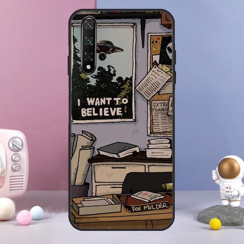 Секретные материалы Я хочу верить Для Huawei Nova Y60 Y61 Y70 Y72 Y73 Y90 Y91 9 10 SE 7i 8i 11i 12i P30 P40 Lite P60 Pro Чехол