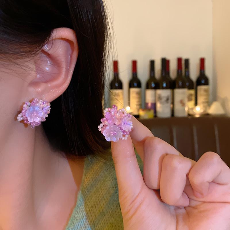 Летние милые серьги с цветами: Универсальные серьги-гвоздики высокого класса с иглой из серебра 925 пробы