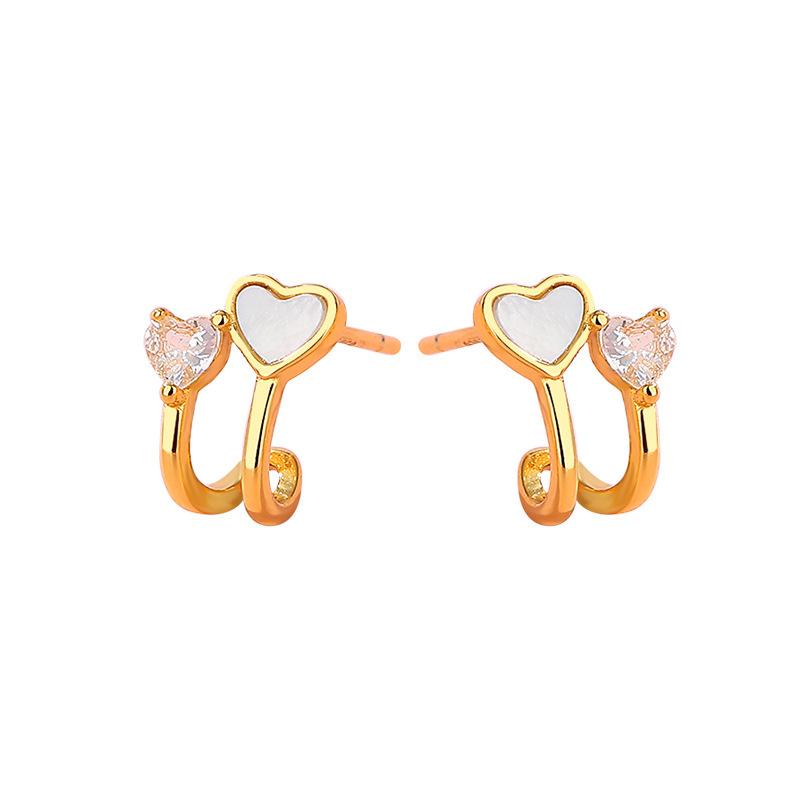 Серьги Sweet Double Love для женщин, модные, персонализированные, милый и классный стиль, универсальные новые серьги
