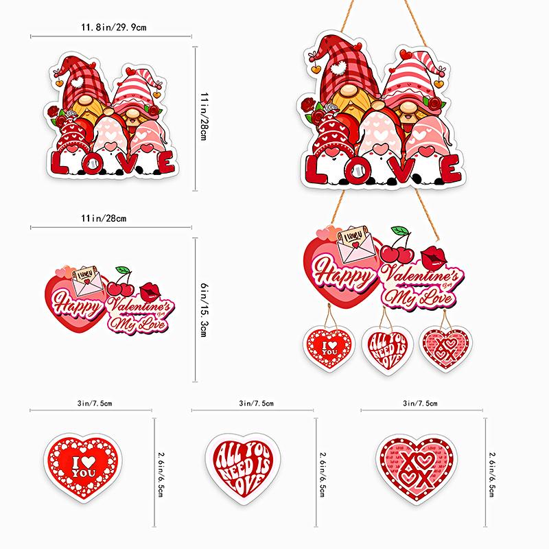1 шт. День святого Валентина Свадебные принадлежности Праздничная маскарадная вечеринка Бумажное украшение на дверь Подвесное украшение Подвесная карточка Подвеска на дверь
