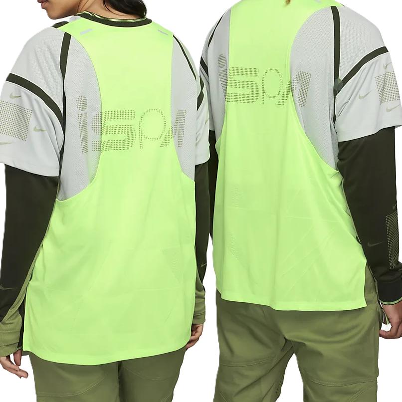 Nike ISPA Футболка с круглым вырезом, двухслойная, с длинным рукавом, унисекс, топы, светло-серебристый, красный кедр, крокодиловая кожа, FB2705-034