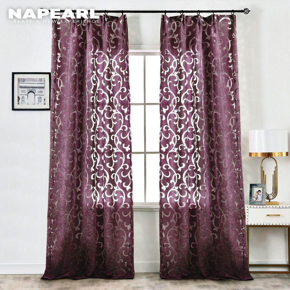 1 PC NAPEARL Modern Bedroom Sheer Curtain Fashion Living Home Window Curtain Jacquard Tulle Curtain