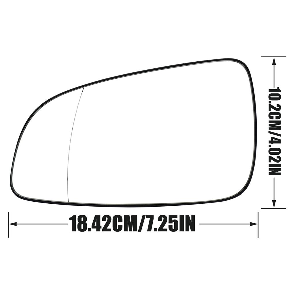 Для Opel Astra H 2004-2009 левая и правая дверь, боковое зеркало, стекло с подогревом, выпуклое сзади, вид сзади с пластиной, электрическая прозрачная