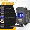 Зарядная розетка тумблерного типа Type-C PD + USB QC 3.0 Зарядное устройство + Вольтметр с водозащитной крышкой 12V/24V Синий светодиод для тумблерного переключателя Панель переключателей На морской
