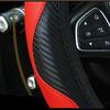 1PC Car Steering Wheel Cover Breathable Anti Slip Steering Covers Suitable 38cm Auto Decoration Carbon Fiber