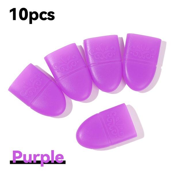 Зажим для лака для ногтей Soak Off Силиконовый колпачок УФ-гель для снятия лака Обертывания Обезжиривающее средство для кончиков пальцев Лак Маникюрный инструмент