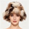 Hat Women's New Trend Fashion Wear Fluffy Long Hair Bucket Hat Autumn and Winter Outdoor Warm Basin Hat