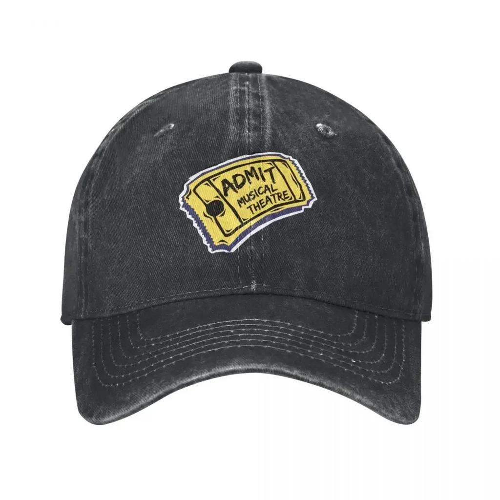 ADMIT Musical Theatre Baseball Cap Unisexs big size hat custom Hat For Unisex Womens
