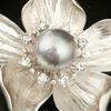 Брошь в стиле ретро с цветком и сверкающими стразами, нержавеющая, устойчивая к коррозии, дизайнерская брошь из искусственного жемчуга, булавка, ювелирный аксессуар