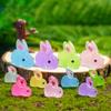 Pack of 500 Glow In the Dark Resin Rabbits Miniature Bunnies Figurines for Micros Landscape Decoration Craft Supplies