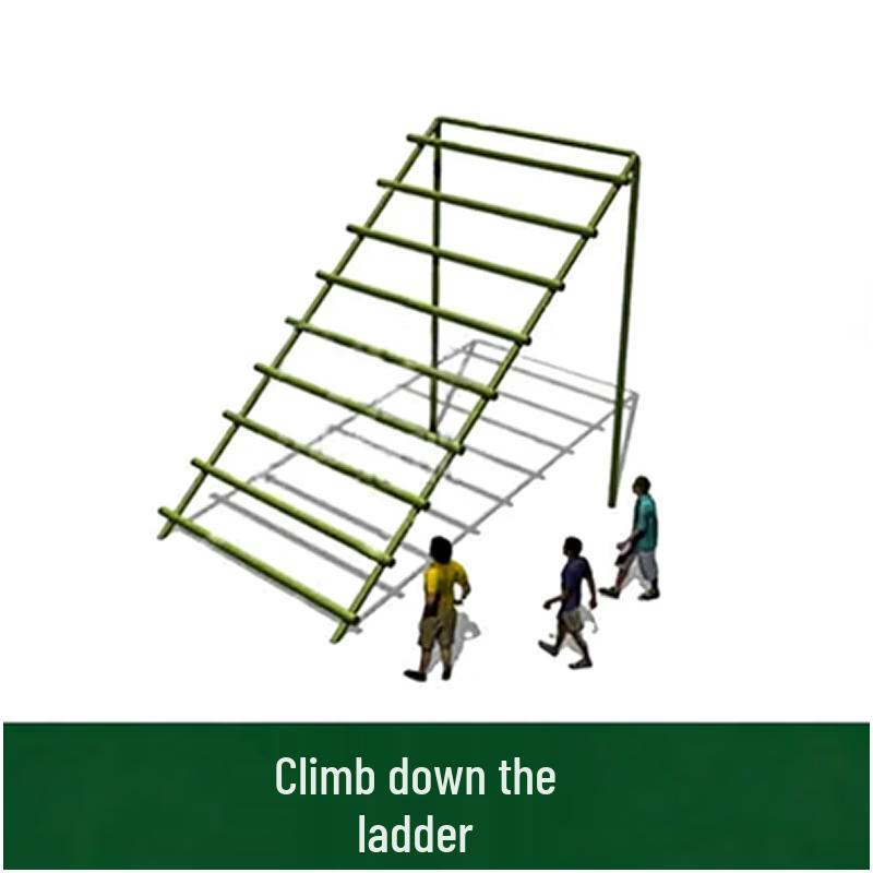 JINGRUIDA 600m Obstacle Course Inverted Ladder