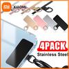 Xiaomi 4/1 шт. Ультратонкая нержавеющая сталь Планшетка-крепление для телефона Универсальная заплатка-прокладка для ремешка мобильного телефона Подвесной шнур Ремешки Металлический зажим для карты