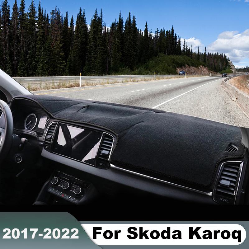 Для Skoda Karoq 2017 2018 Накладка на панель автомобиля Защита от света Коврик от солнца Чехол с защитой от УФ Нескользящие коврики