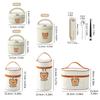 Ceramic Lunch Box Portable Insulated Food Storage Container With Lid Microwave Bento Box Sealed Leak Proof Food Jar