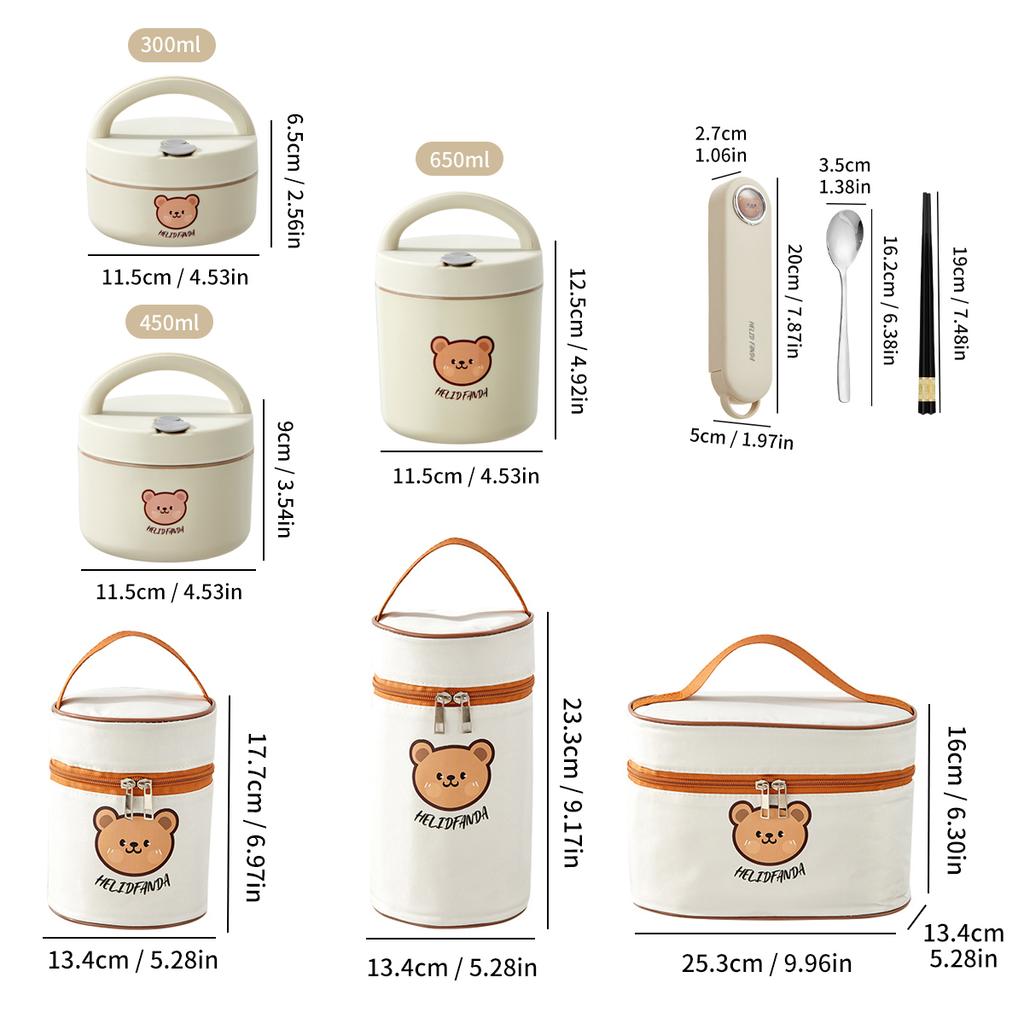 Ceramic Lunch Box Portable Insulated Food Storage Container With Lid Microwave Bento Box Sealed Leak Proof Food Jar