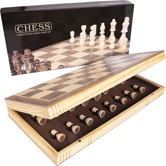 Wooden Exotic Chessboard Set with Magnet Closure  Chess Sets for Adults and Kids