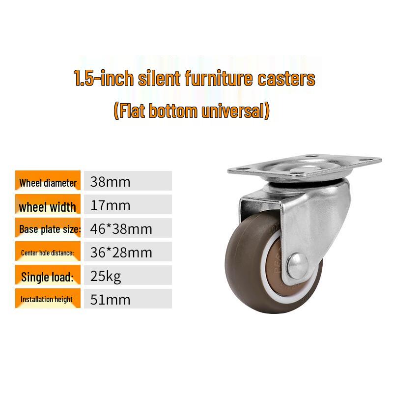 Shangjinsheng Silent TPR Furniture Caster Wheels