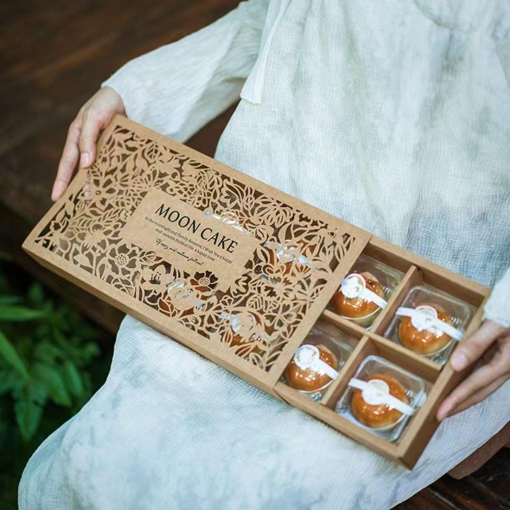 8 сеток Лунный пряник Праздник середины осени Коробка ручной упаковки Коробки для лунного пряника Подарочная коробка Фестиваль