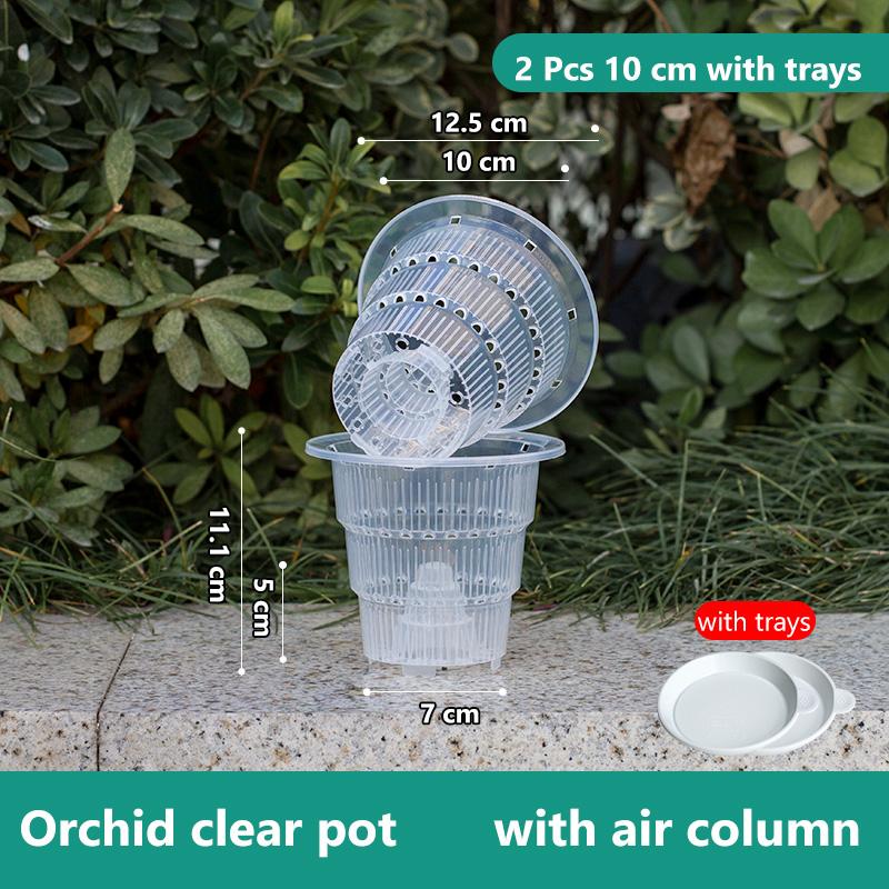 Сетчатый горшок для украшения дома, прозрачные горшки для орхидей с отверстиями, горшок для орхидей Cattleya Dendrobium, кашпо в 10 см, 12 см, 15 см