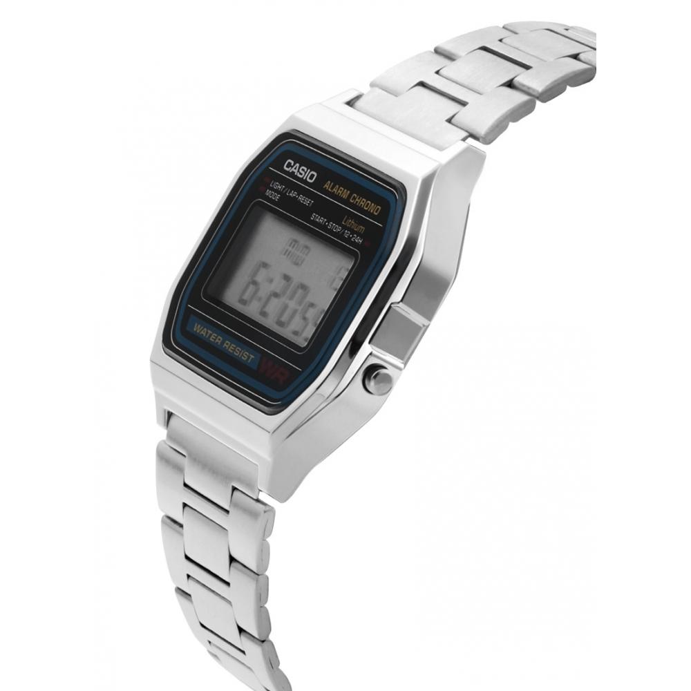 Casio A158wa 1df  A158wa 1  Цифровые Квадратные Винтажные Ретро Общественные Металлические Часы