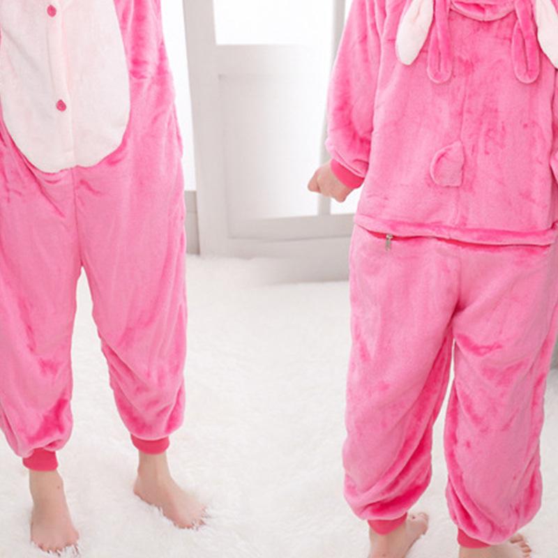 Пижама детская фланелевая с рисунком животных из мультфильма синего и розового цвета для детей, туалетная версия, детский комбинезон для выступлений, подарок на день рождения